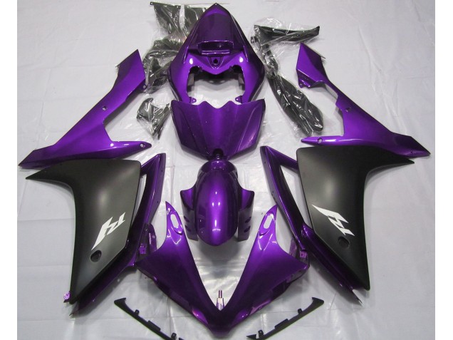 Gloss Purple and Black 2007-2008 R1 Motorcycle Fairing Gloss Purple and Black 2007-2008 R1 Motorcycle Fairing