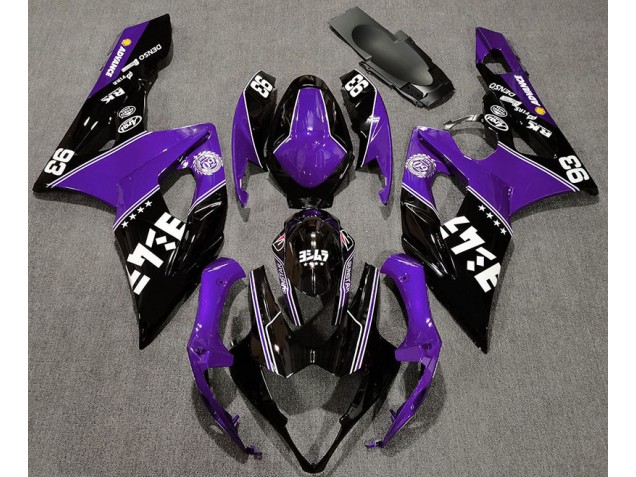 Gloss Purple and Black Custom 2005-2006 GSXR 1000 Motorcycle Fairing