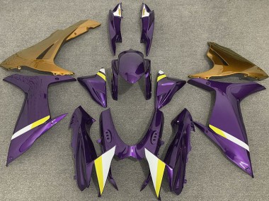 Gloss Purple and Gold 2011-2024 GSXR 600-750 Motorcycle Fairing
