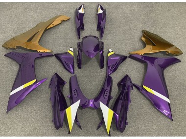 Gloss Purple and Gold 2011-2024 GSXR 600-750 Motorcycle Fairing