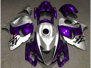 Gloss Purple and Silver 2008-2020 GSXR 1300 Hayabusa Motorcycle Fairing