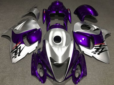 Gloss Purple and Silver 2008-2020 GSXR 1300 Hayabusa Motorcycle Fairing