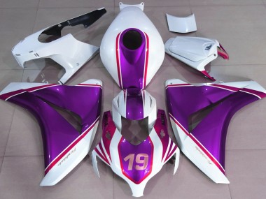 Gloss Purple and White 2008-2011 CBR1000RR Motorcycle Fairing