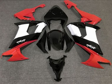 Gloss Red Black and White 2008-2010 ZX10R Motorcycle Fairing
