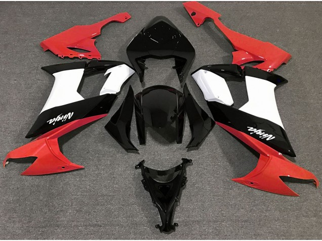 Gloss Red Black and White 2008-2010 ZX10R Motorcycle Fairing Gloss Red Black and White 2008-2010 ZX10R Motorcycle Fairing