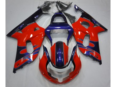 Gloss Red & Blue 2001-2003 GSXR 600-750 Motorcycle Fairing
