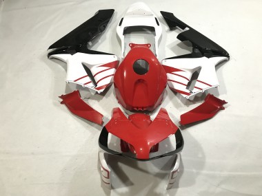 Gloss Red / Matte White 2003-2004 CBR600RR Motorcycle Fairing