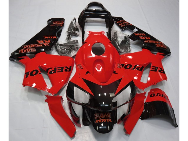 Gloss Red Repsol 2003-2004 CBR600RR Motorcycle Fairing Gloss Red Repsol 2003-2004 CBR600RR Motorcycle Fairing