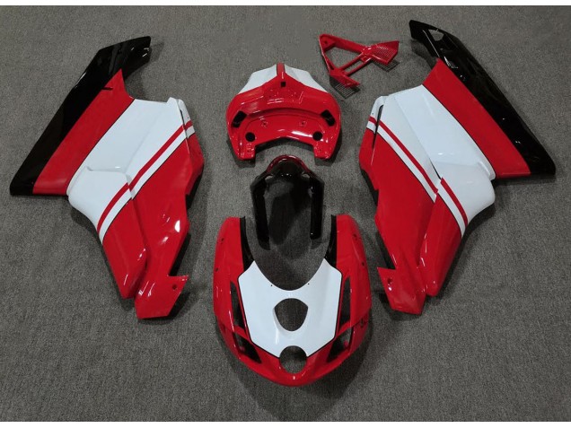 Gloss Red & White 2003-2004 Ducati 749 999 Motorcycle Fairing Gloss Red & White 2003-2004 Ducati 749 999 Motorcycle Fairing
