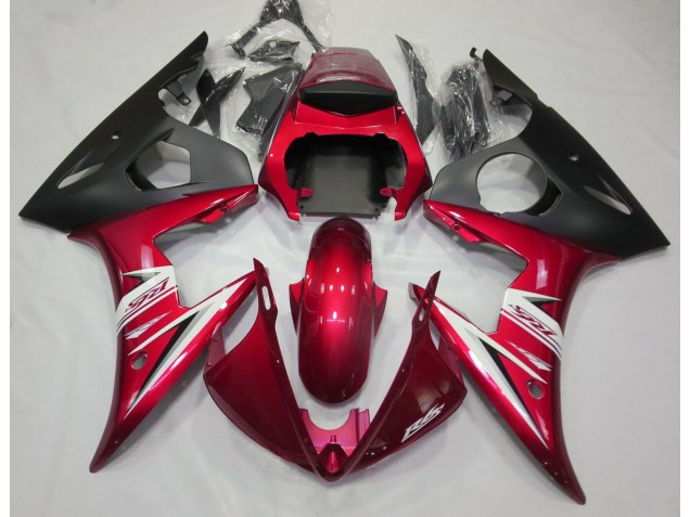 Gloss Red & White 2003-2004 R6 Motorcycle Fairing Gloss Red & White 2003-2004 R6 Motorcycle Fairing