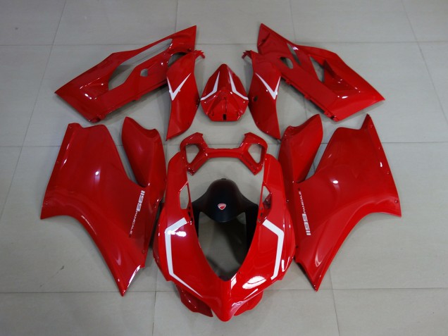 Gloss Red & White 2011-2014 Ducati 1199 Motorcycle Fairing Gloss Red & White 2011-2014 Ducati 1199 Motorcycle Fairing