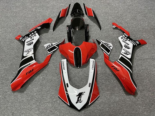 Gloss Red & White 2015-2019 R1 Motorcycle Fairing Gloss Red & White 2015-2019 R1 Motorcycle Fairing