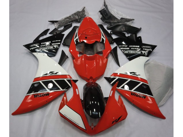 Gloss Red White and Black 2012-2014 R1 Motorcycle Fairing Gloss Red White and Black 2012-2014 R1 Motorcycle Fairing