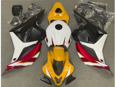 Gloss Red White and Yellow 2009-2012 CBR600RR Motorcycle Fairing