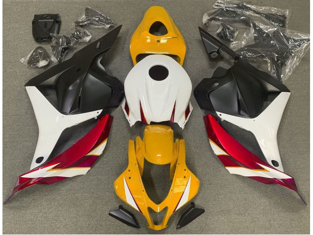 Gloss Red White and Yellow 2009-2012 CBR600RR Motorcycle Fairing Gloss Red White and Yellow 2009-2012 CBR600RR Motorcycle Fairing