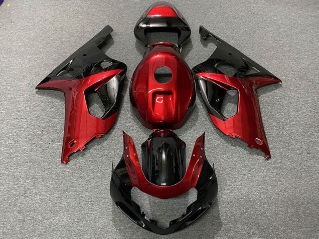 Gloss Red and Black 2001-2003 GSXR 600-750 Motorcycle Fairing Gloss Red and Black 2001-2003 GSXR 600-750 Motorcycle Fairing