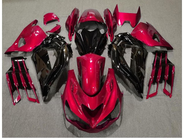 Gloss Red and Black 2012-2021 ZX14R Motorcycle Fairing Gloss Red and Black 2012-2021 ZX14R Motorcycle Fairing
