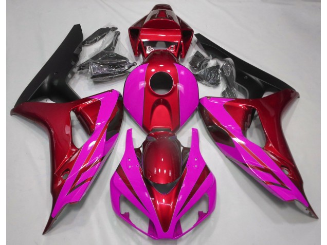 Gloss Red and Pink 2006-2007 CBR1000RR Motorcycle Fairing Gloss Red and Pink 2006-2007 CBR1000RR Motorcycle Fairing