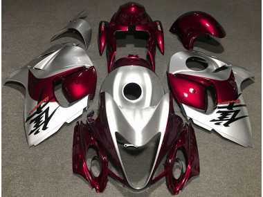Gloss Red and Silver 2008-2020 GSXR 1300 Hayabusa Motorcycle Fairing