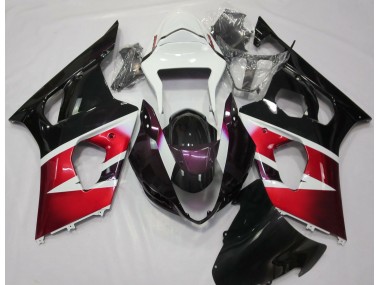 Gloss Red and White 2003-2004 GSXR 1000 Motorcycle Fairing