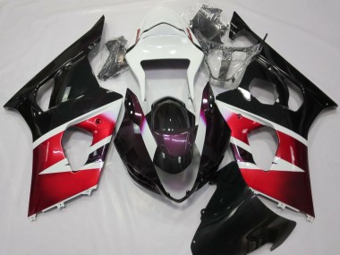 Gloss Red and White 2003-2004 GSXR 1000 Motorcycle Fairing