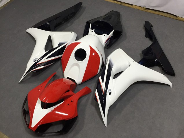 Gloss Red and White 2006-2007 CBR1000RR Motorcycle Fairing Gloss Red and White 2006-2007 CBR1000RR Motorcycle Fairing