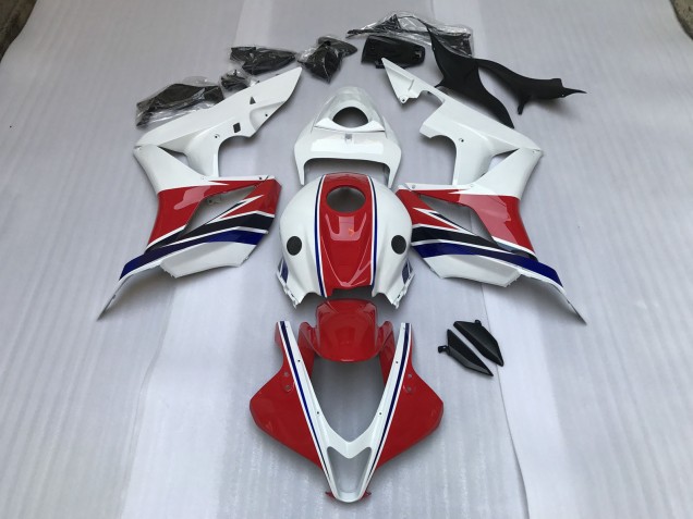 Gloss Red and White 2007-2008 CBR600RR Motorcycle Fairing Gloss Red and White 2007-2008 CBR600RR Motorcycle Fairing
