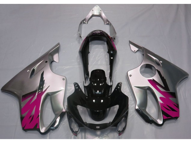 Gloss Silver & Pink 1999-2000 CBR600 F4 Motorcycle Fairing Gloss Silver & Pink 1999-2000 CBR600 F4 Motorcycle Fairing