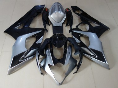Gloss Silver and Black 2005-2006 GSXR 1000 Motorcycle Fairing