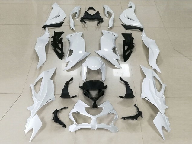 Gloss White 2019-2023 ZX6R Motorcycle Fairing Gloss White 2019-2023 ZX6R Motorcycle Fairing