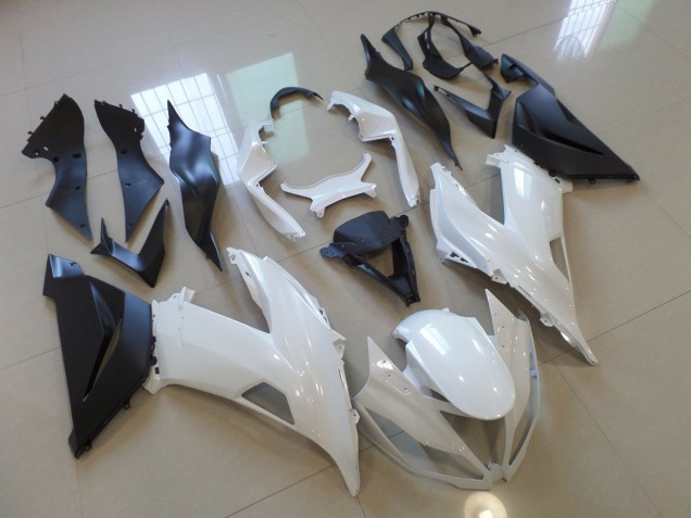 Gloss White Black 2013-2018 ZX6R Motorcycle Fairing Gloss White Black 2013-2018 ZX6R Motorcycle Fairing