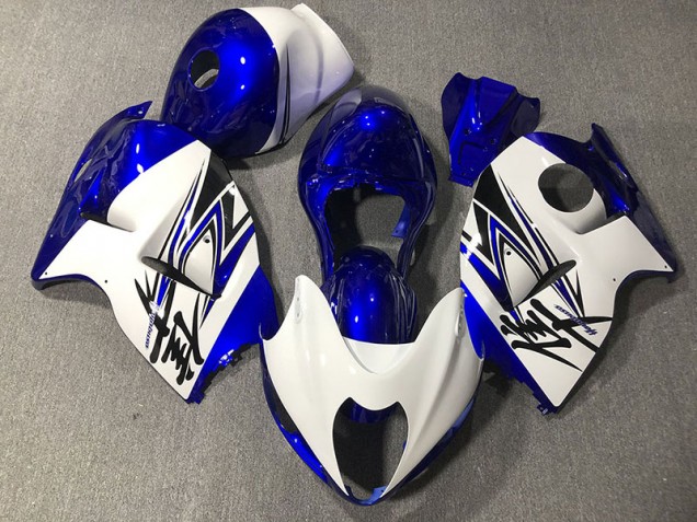 Gloss White & Blue 1997-2007 GSXR 1300 Hayabusa Motorcycle Fairing Gloss White & Blue 1997-2007 GSXR 1300 Hayabusa Motorcycle Fairing