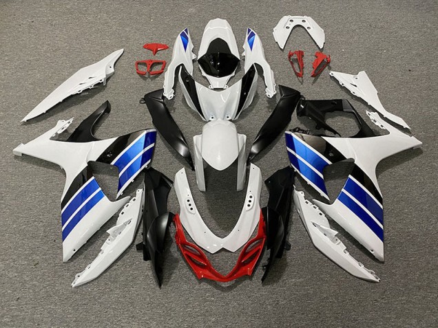 Gloss White Blue Black and Red 2009-2016 GSXR 1000 Motorcycle Fairing Gloss White Blue Black and Red 2009-2016 GSXR 1000 Motorcycle Fairing
