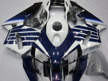 Gloss White & Blue Fade 2003-2004 CBR600RR Motorcycle Fairing