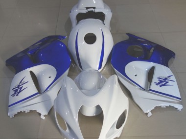 Gloss White & Deep Blue 1997-2007 GSXR 1300 Hayabusa Motorcycle Fairing