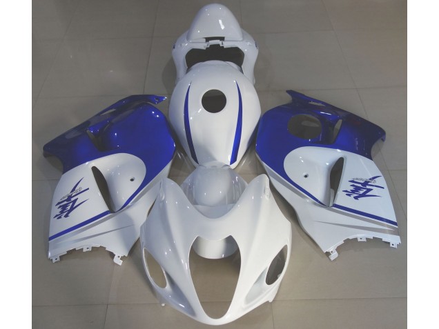 Gloss White & Deep Blue 1997-2007 GSXR 1300 Hayabusa Motorcycle Fairing Gloss White & Deep Blue 1997-2007 GSXR 1300 Hayabusa Motorcycle Fairing