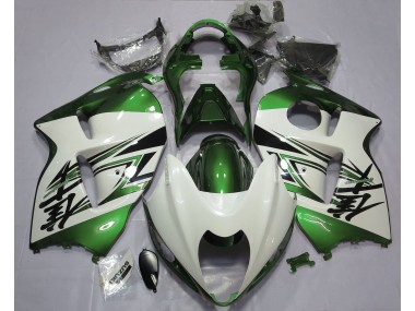 Gloss White & Green 1997-2007 GSXR 1300 Hayabusa Motorcycle Fairing