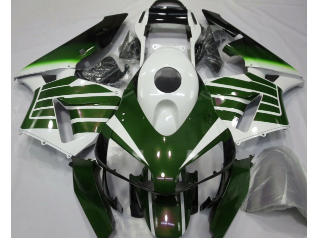 Gloss White & Green Fade 2003-2004 CBR600RR Motorcycle Fairing Gloss White & Green Fade 2003-2004 CBR600RR Motorcycle Fairing