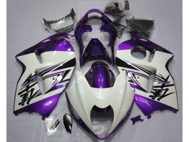 Gloss White & Purple 1997-2007 GSXR 1300 Hayabusa Motorcycle Fairing