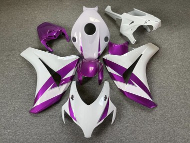 Gloss White & Purple Trim 2008-2011 CBR1000RR Motorcycle Fairing