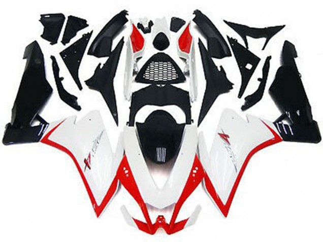 Gloss White & Red 2010-2015 RSV4 1000 Motorcycle Fairing Gloss White & Red 2010-2015 RSV4 1000 Motorcycle Fairing