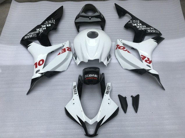 Gloss White & Red Repsol 2007-2008 CBR600RR Motorcycle Fairing Gloss White & Red Repsol 2007-2008 CBR600RR Motorcycle Fairing