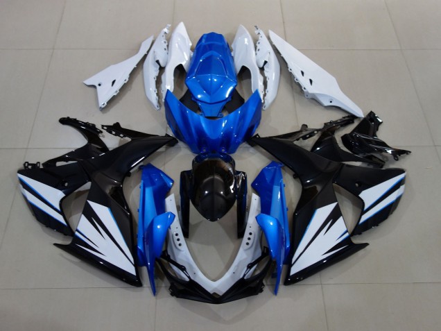 Gloss White and Black with Red Matte Blue 2009-2016 GSXR 1000 Motorcycle Fairing Gloss White and Black with Red Matte Blue 2009-2016 GSXR 1000 Motorcycle Fairing