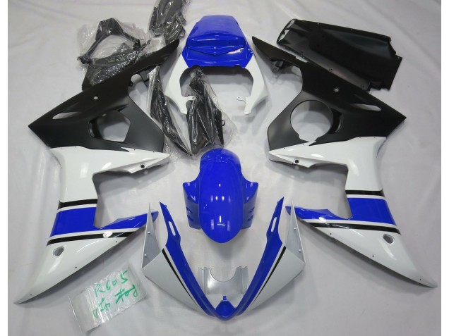Gloss White and Blue 2003-2004 R6 Motorcycle Fairing Gloss White and Blue 2003-2004 R6 Motorcycle Fairing