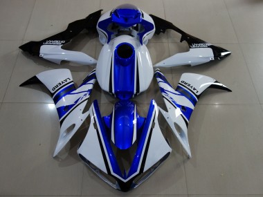 Gloss White and Blue 2004-2006 R1 Motorcycle Fairing