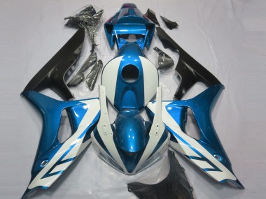 Gloss White and Blue 2006-2007 CBR1000RR Motorcycle Fairing