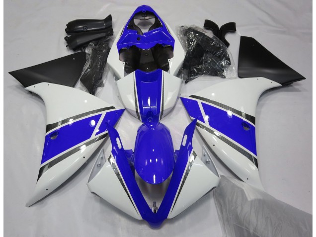 Gloss White and Blue 2009-2011 R1 Motorcycle Fairing Gloss White and Blue 2009-2011 R1 Motorcycle Fairing