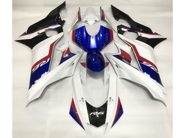 Gloss White and Deep Blue 2017-2021 R6 Motorcycle Fairing Gloss White and Deep Blue 2017-2021 R6 Motorcycle Fairing