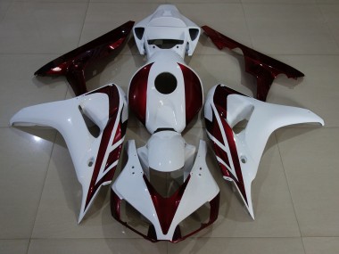 Gloss White and Deep Red 2006-2007 CBR1000RR Motorcycle Fairing