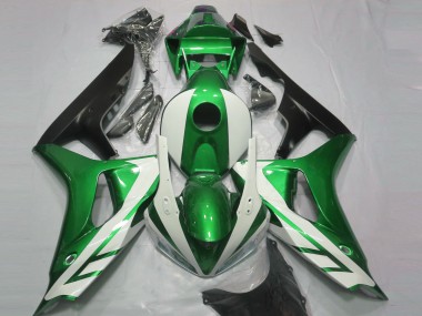 Gloss White and Green 2006-2007 CBR1000RR Motorcycle Fairing